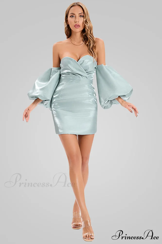 Alexandrine Puff Stylish Sleeve Mini Dress - Image 5