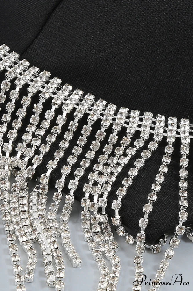 Keturah Crystal Stylish Embellished Midi Dress - Image 10