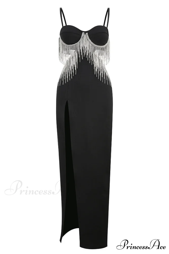 Keturah Crystal Stylish Embellished Midi Dress - Image 8