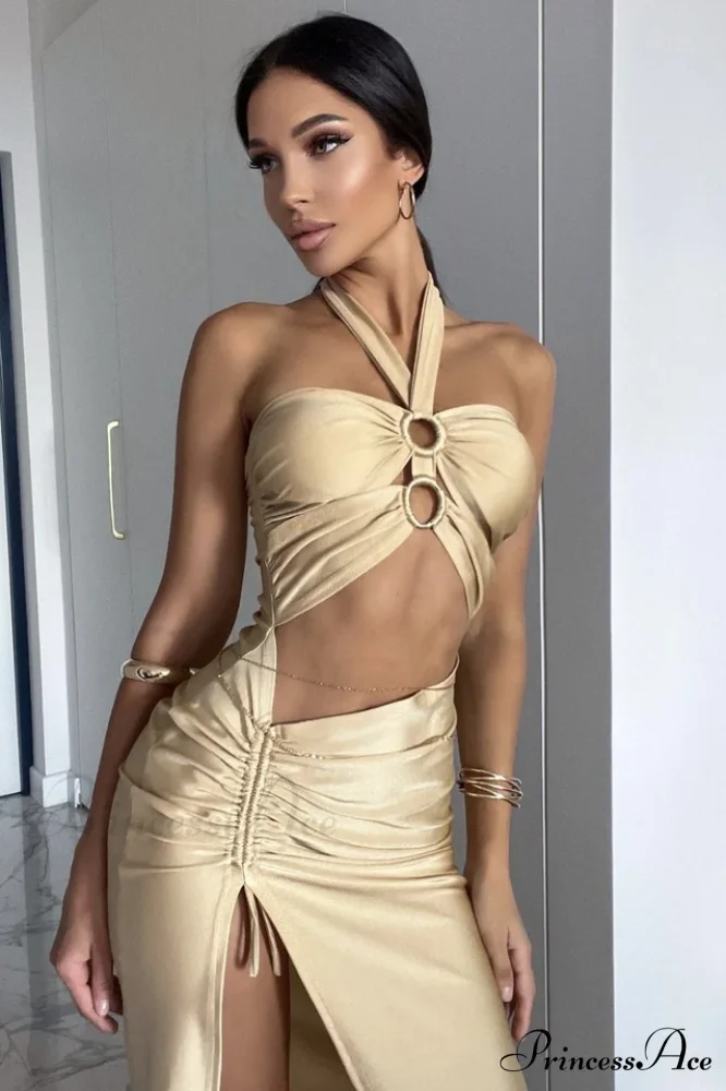 Exotic O-ring Cinched Charming Cut Out Dress - Image 16