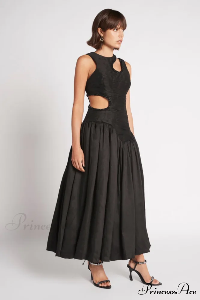 Jolie Abstract Stylish Cut-Out Midi Dress - Image 4
