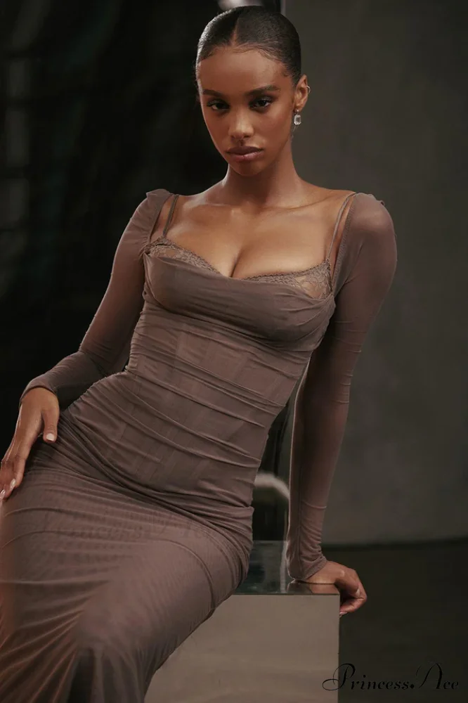 Katarina Black Stylish Maxi Dress - Image 11