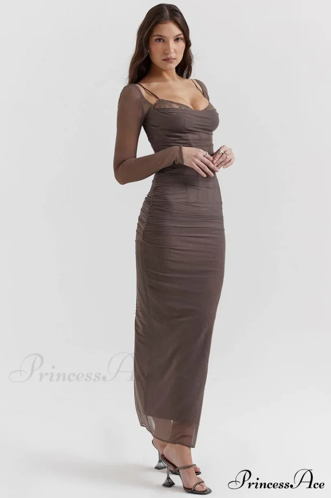 Katarina Black Stylish Maxi Dress - Image 13