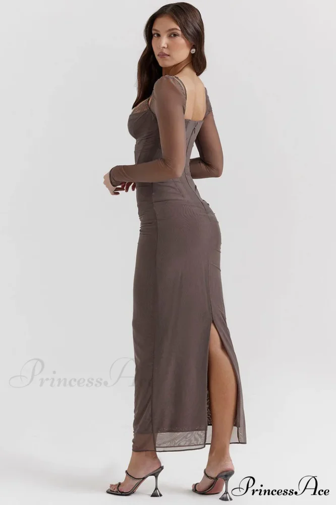 Katarina Black Stylish Maxi Dress - Image 14