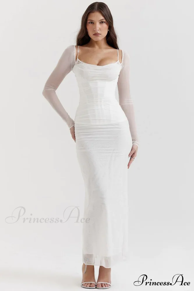 Katarina Black Stylish Maxi Dress - Image 6
