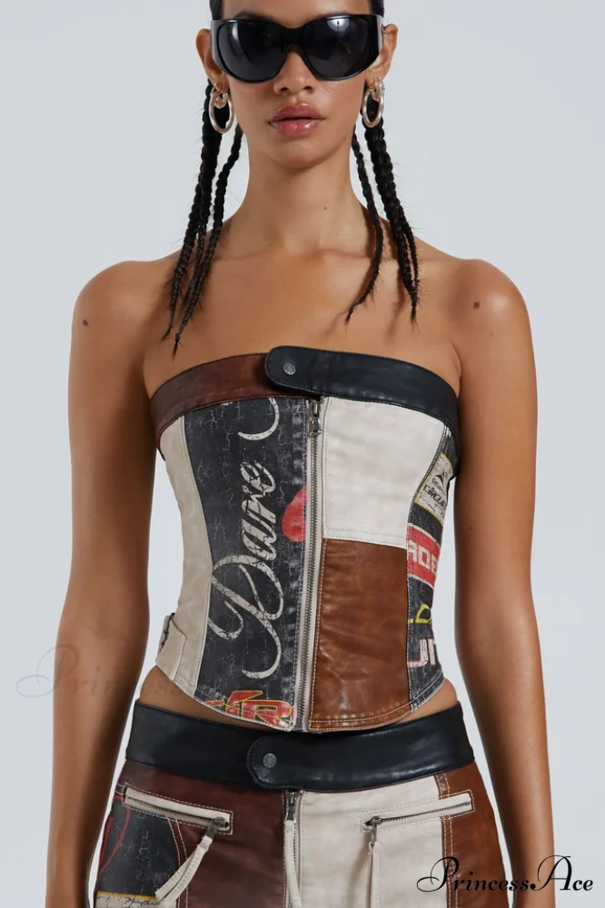 Daytona Vegan Leather Charming Top + Skirt Set - Image 3