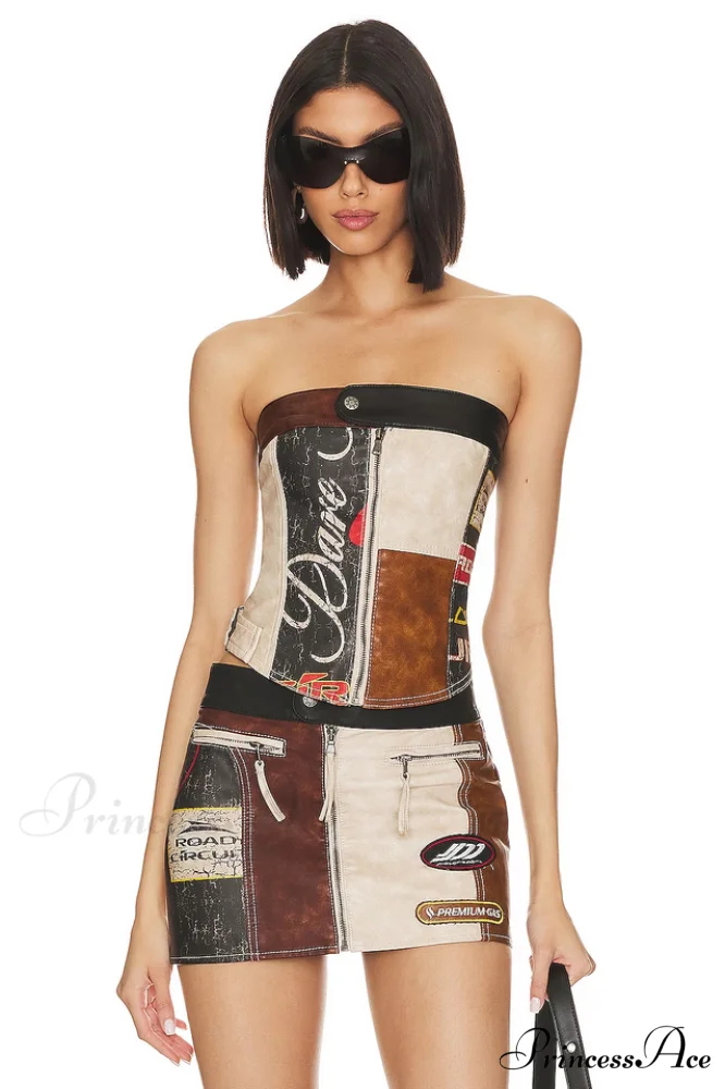 Daytona Vegan Leather Charming Top + Skirt Set - Image 6