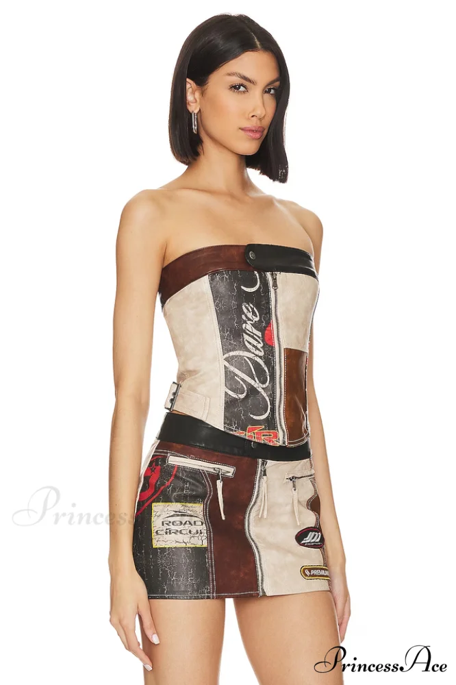 Daytona Vegan Leather Charming Top + Skirt Set - Image 7