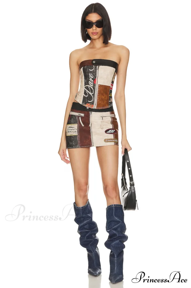 Daytona Vegan Leather Charming Top + Skirt Set - Image 9