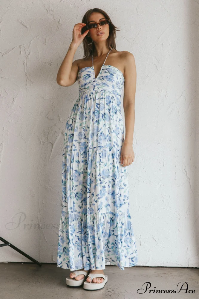 Asiah Halter Stylish Neck Maxi Dress - Image 11