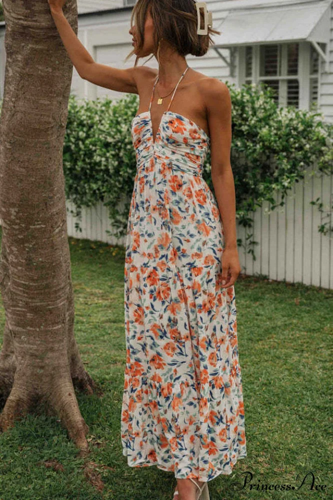 Asiah Halter Stylish Neck Maxi Dress - Image 4