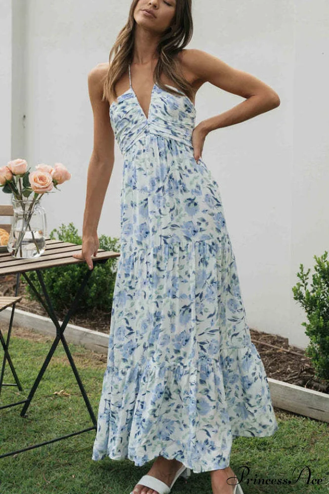 Asiah Halter Stylish Neck Maxi Dress - Image 8