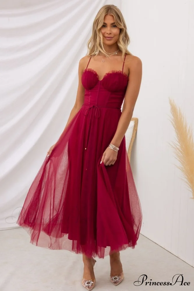 Cindy Tulle Stylish Midi Dress - Image 18