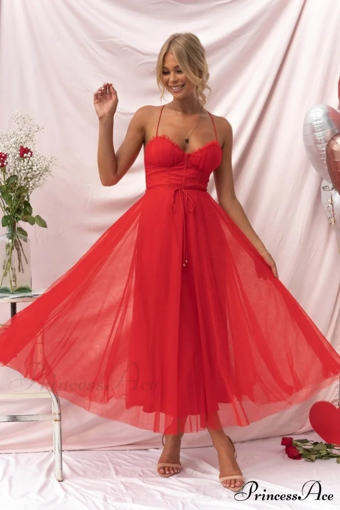 Cindy Tulle Stylish Midi Dress - Image 20