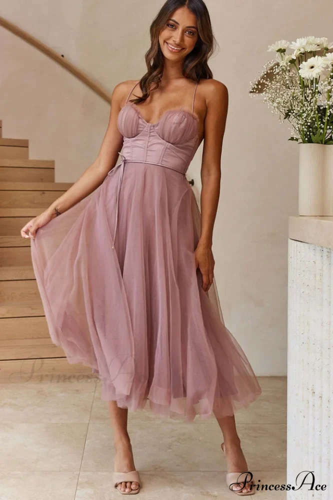 Cindy Tulle Stylish Midi Dress - Image 4