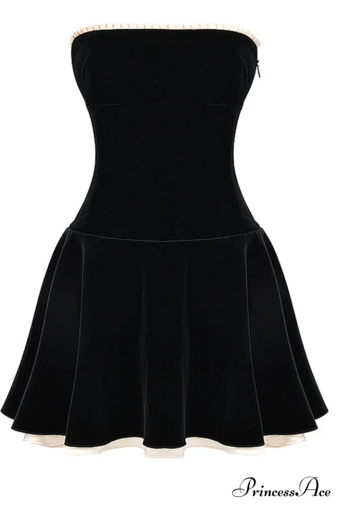 Black Velvet Off Charming The Shoulder Dress - Image 8