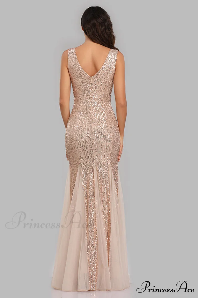 Adeline Sparkly Stylish Sequin Fishtail Gown - Image 11