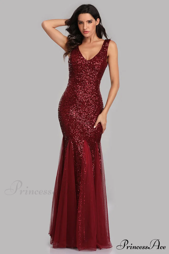 Adeline Sparkly Stylish Sequin Fishtail Gown - Image 13