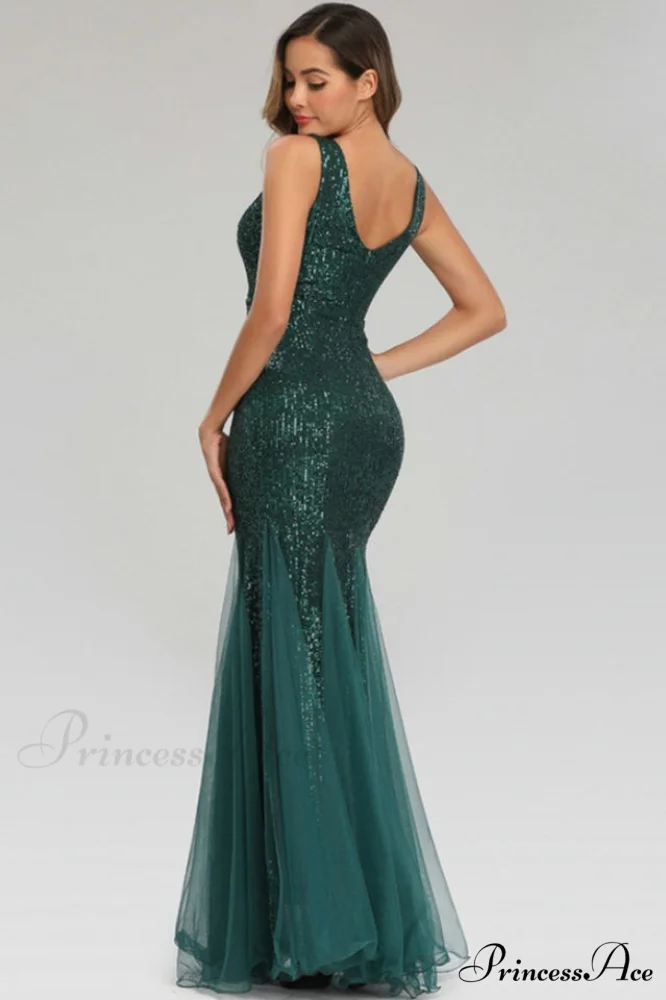 Adeline Sparkly Stylish Sequin Fishtail Gown - Image 3