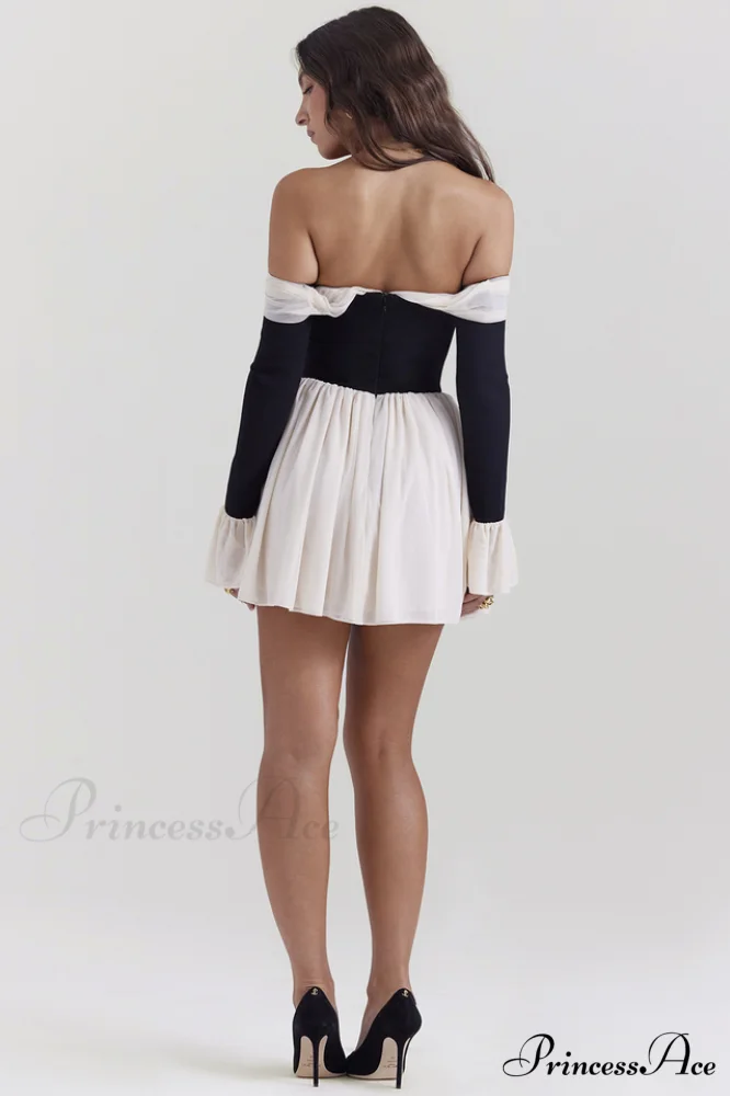 Alana Bateau Stylish Neck Mini Dress - Image 5