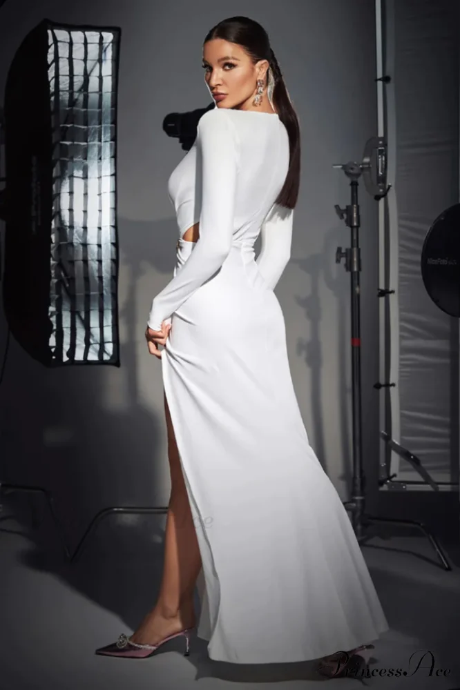 Jersey Elegant Long Dress - Image 7