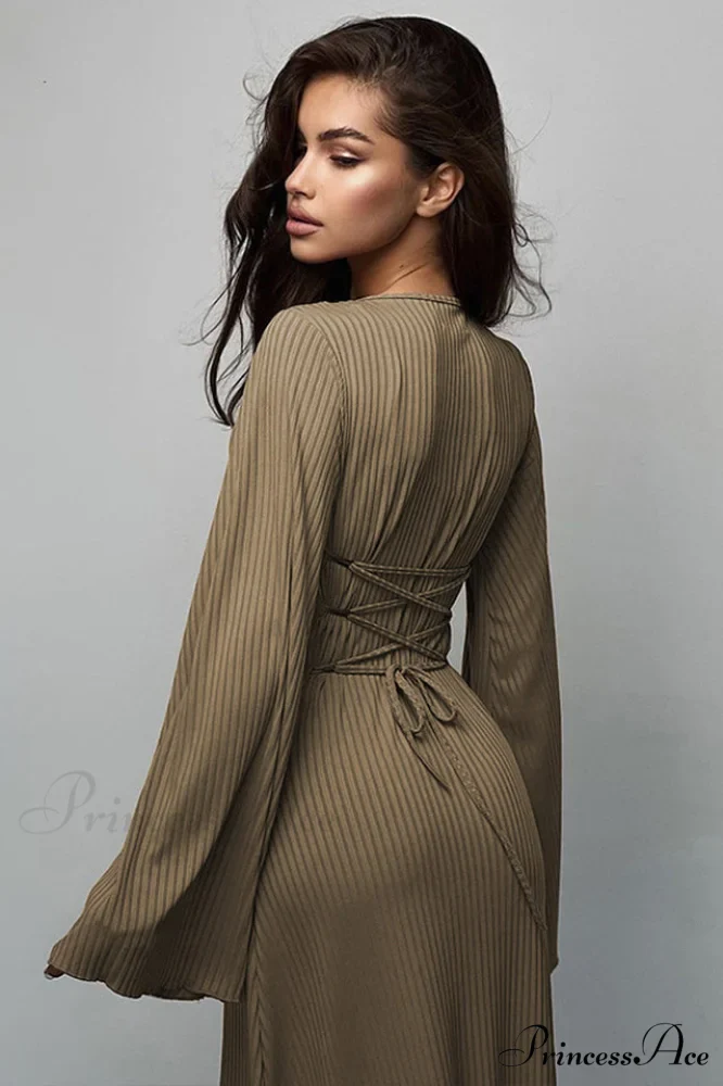 Jaye Long Stylish Sleeve Maxi Dress - Image 2