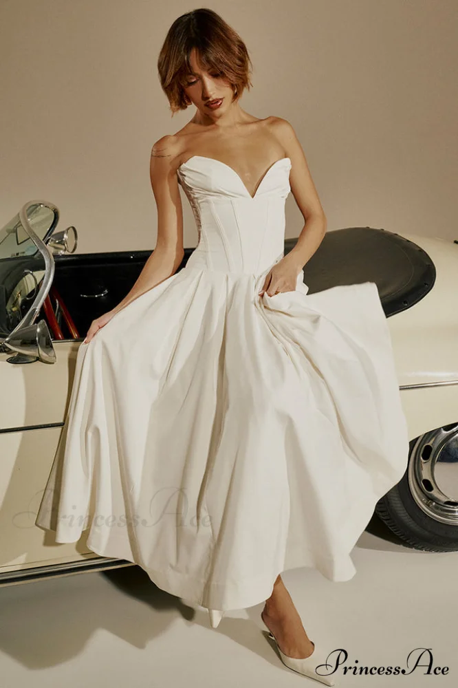 Lady Black Stylish Strapless Midi Dress - Image 16