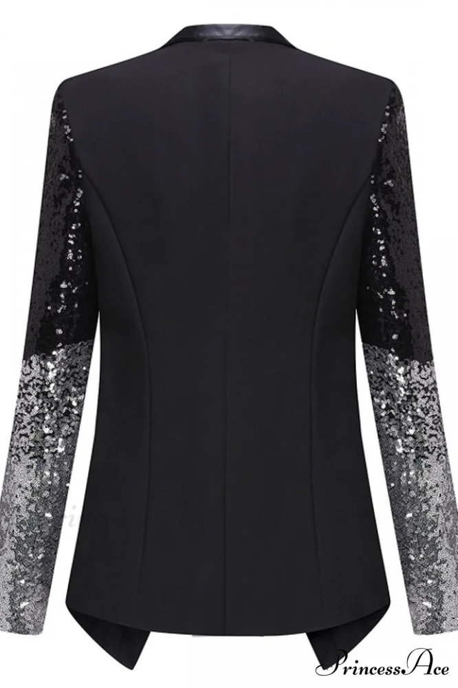 Blazer With Stylish Sequins Sleeve - Image 6