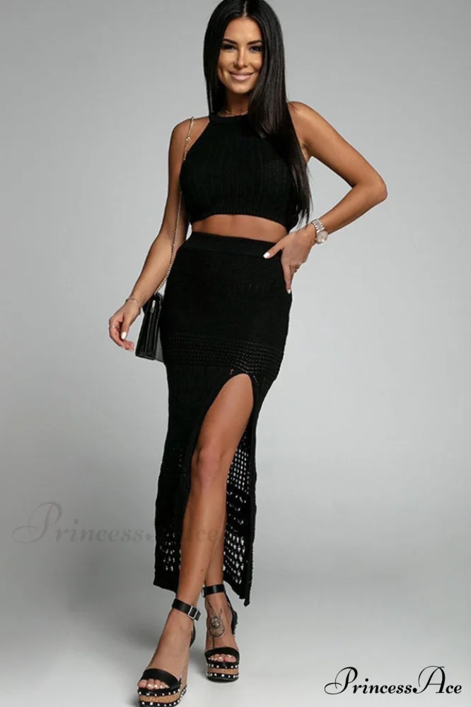 Hannah Knit Crop Charming Top + Skirt Set - Image 11