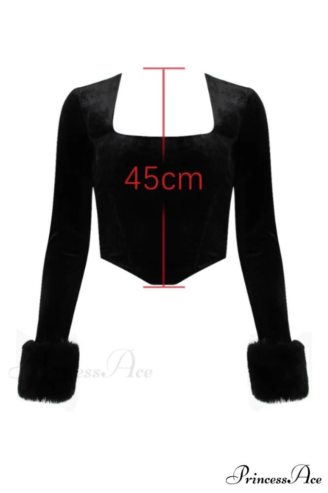 Catriona Black Stylish Velvet Bra - Image 11