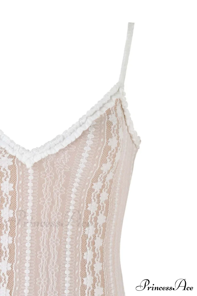 Lace V Neck Charming Slit Two-Piece Dress - Image 14