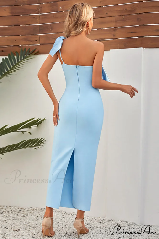 Lakelynn Ruffle Stylish Blue Maxi Dress - Image 5