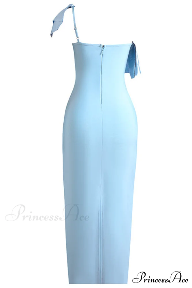 Lakelynn Ruffle Stylish Blue Maxi Dress - Image 7