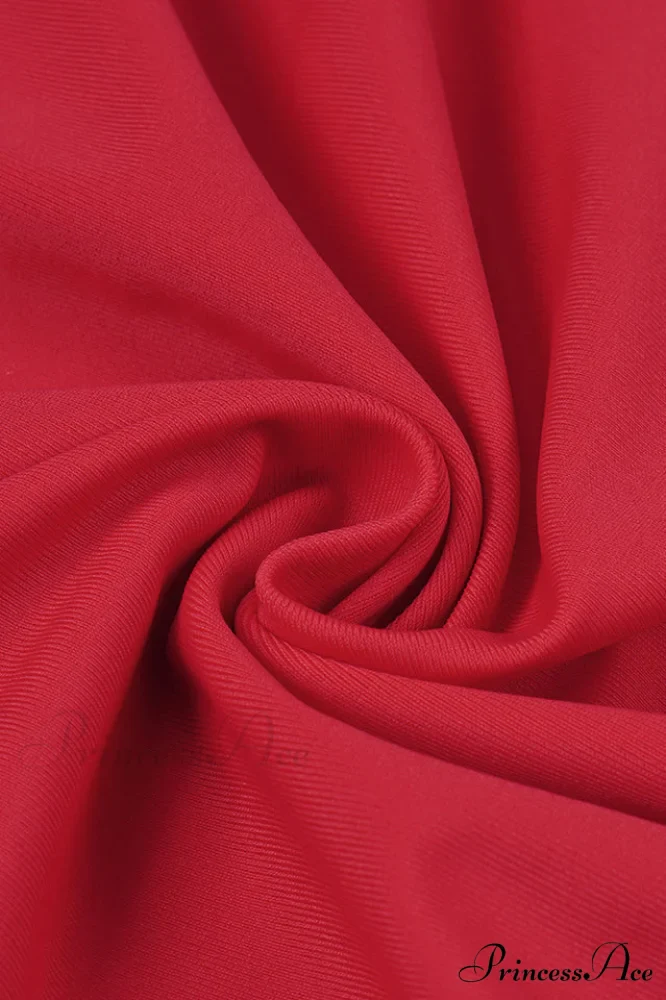 Draped Ring Detailed Charming Deep V Neck Dress - Image 33