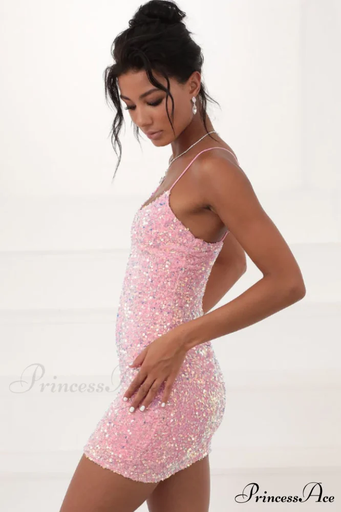 Iridescent Sequin Stylish Bodycon Dress - Image 3