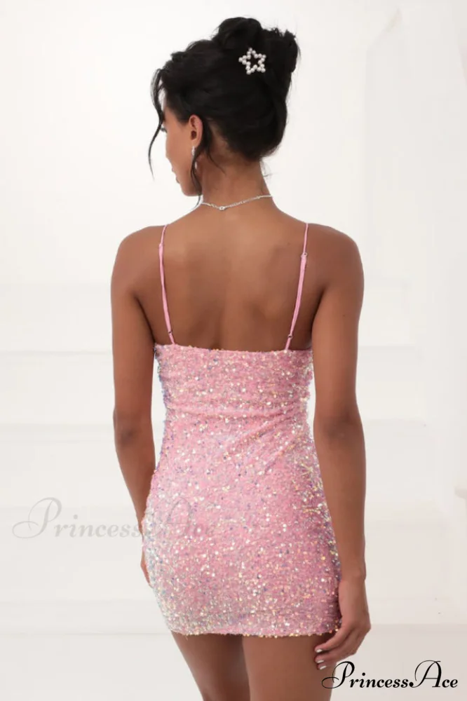 Iridescent Sequin Stylish Bodycon Dress - Image 4