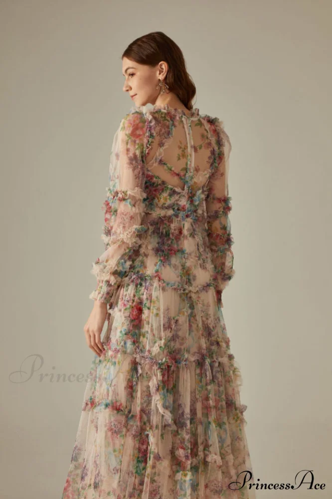 Georgina Ruffle Stylish Maxi Dress - Image 10