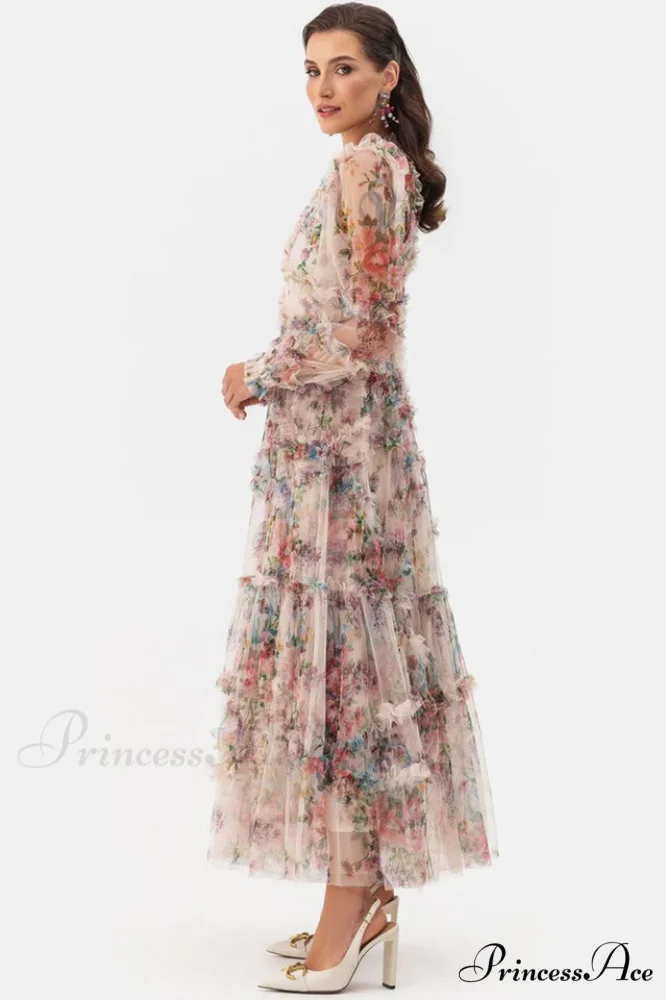 Georgina Ruffle Stylish Maxi Dress - Image 11