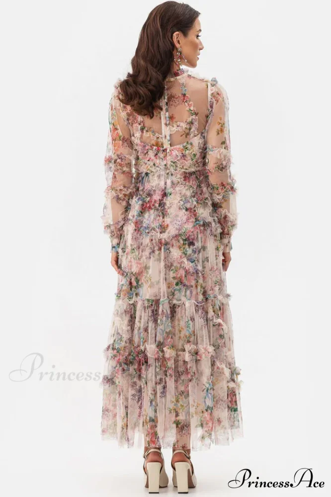Georgina Ruffle Stylish Maxi Dress - Image 12