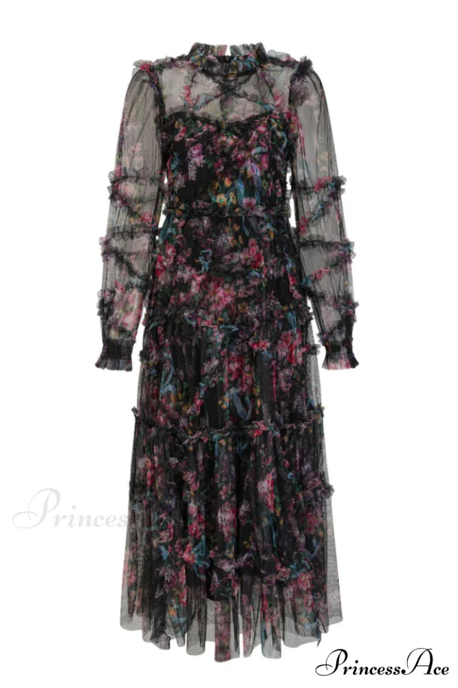 Georgina Ruffle Stylish Maxi Dress - Image 15
