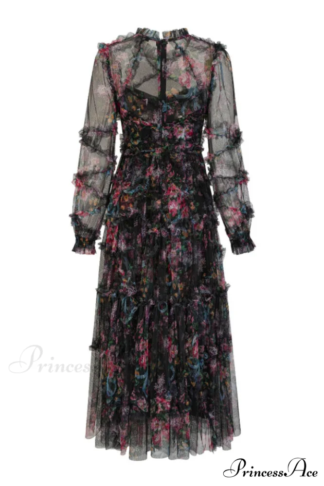 Georgina Ruffle Stylish Maxi Dress - Image 16
