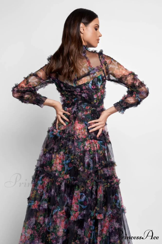 Georgina Ruffle Stylish Maxi Dress - Image 4