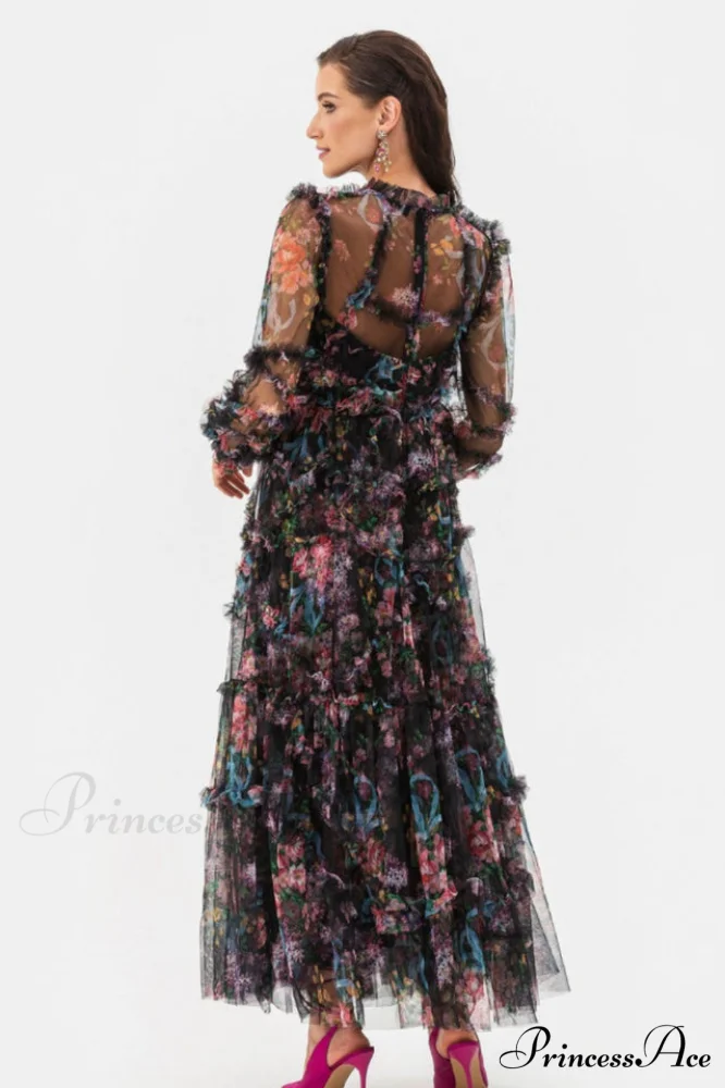 Georgina Ruffle Stylish Maxi Dress - Image 6