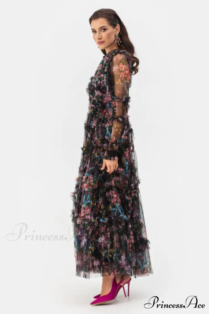 Georgina Ruffle Stylish Maxi Dress - Image 7