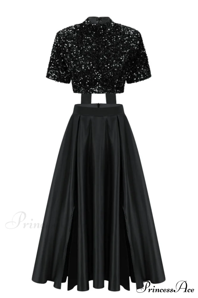 Aisha Sequin Bow Charming Lace Up Set - Image 9