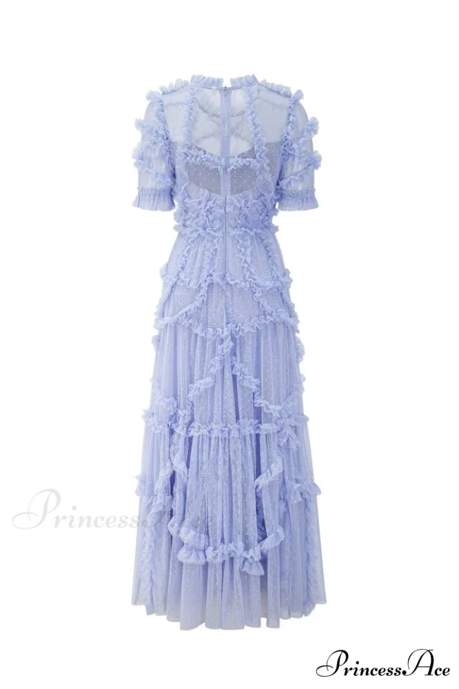 Kinley Ruched Ruffle Charming Hem Maxi Dress - Image 10