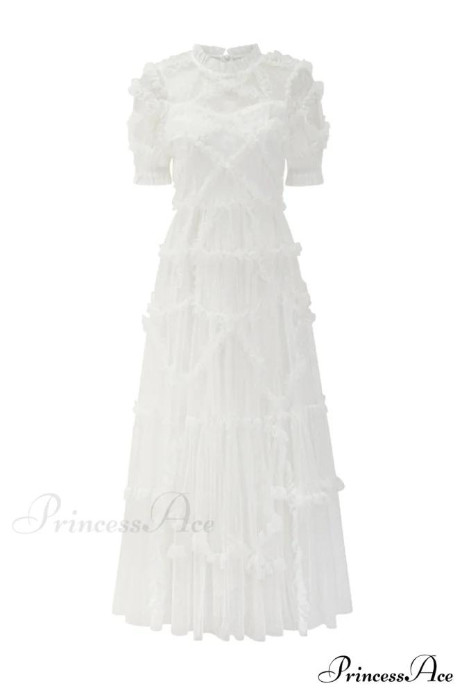 Kinley Ruched Ruffle Charming Hem Maxi Dress - Image 11