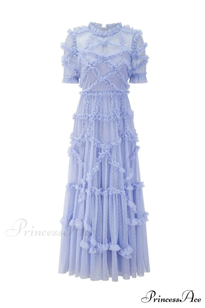 Kinley Ruched Ruffle Charming Hem Maxi Dress - Image 9