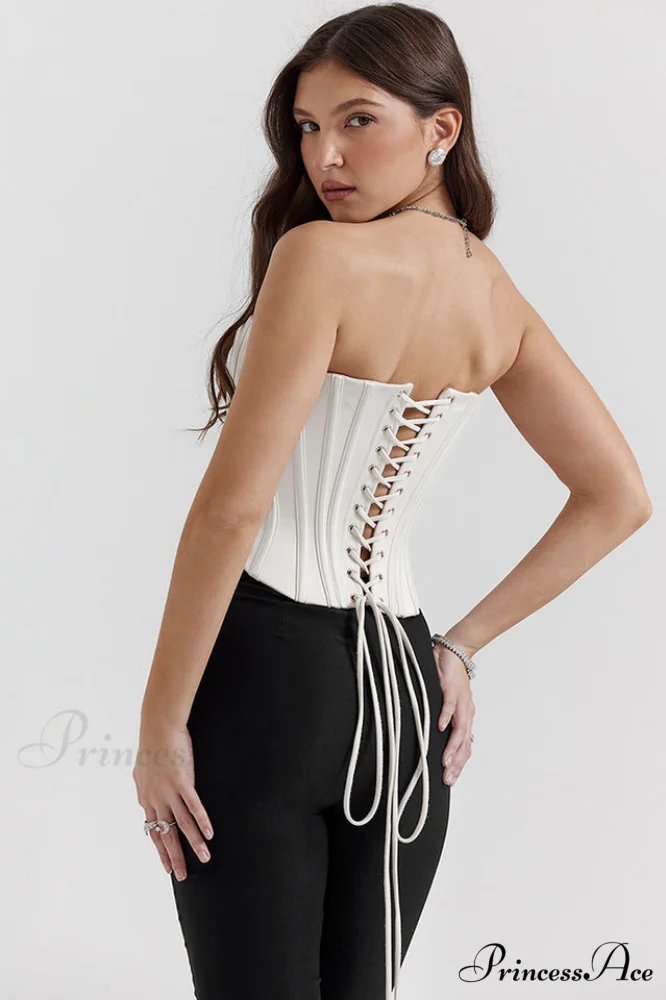 Genevieve Vintage Stylish Cream Strappy Bra - Image 8