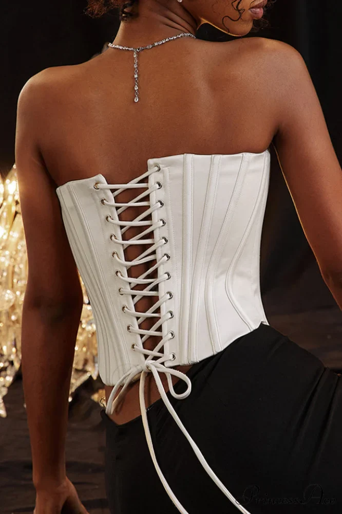 Genevieve Vintage Stylish Cream Strappy Bra - Image 9
